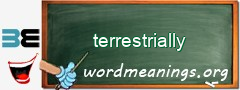 WordMeaning blackboard for terrestrially